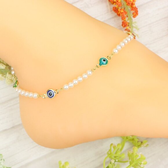 "Handmade Anklet – Elegant & Delicate Jewelry for Women | UNVRC1451 - Picture 10 of 10
